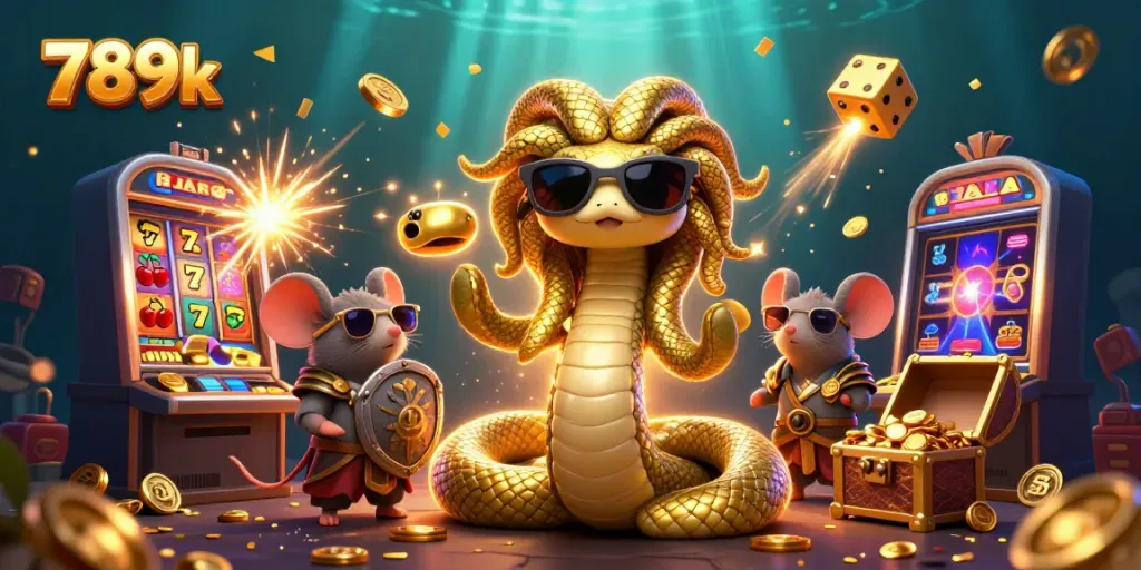 Experience jackpots with the friendly Medusa and a warrior mouse in an exciting 789k scene!
