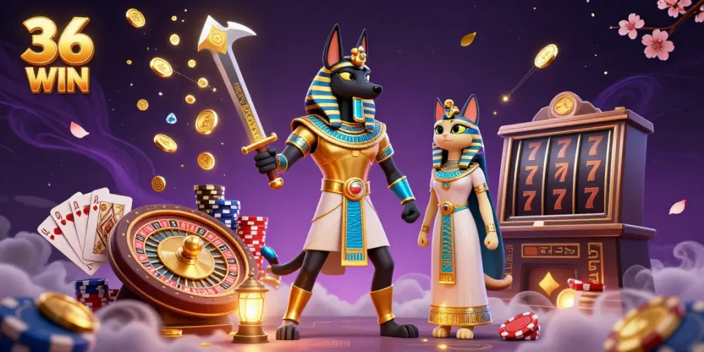 Experience thrilling gaming at 36 WIN with captivating characters and dynamic casino elements.