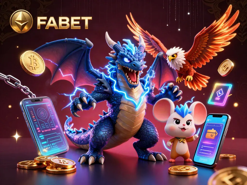 Experience FABET's electrifying universe with a dramatic dragon and dynamic gaming elements.