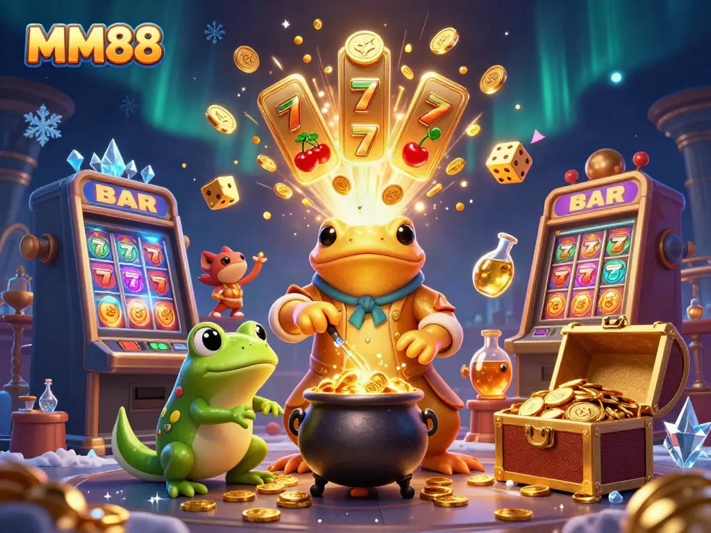 Experience the excitement of MM88 with golden coins and vibrant gameplay elements bursting forth.