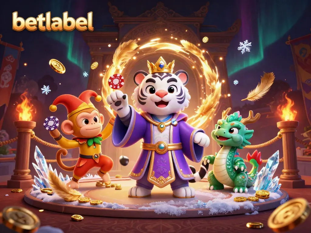 Join the excitement at betlabel, where a majestic white tiger engages in thrilling gaming adventures.