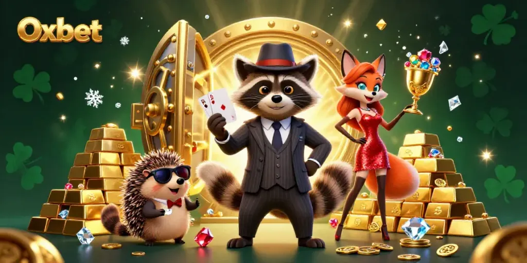 Engage with the thrilling world of Oxbet, showcasing rich casino elements and vibrant characters.