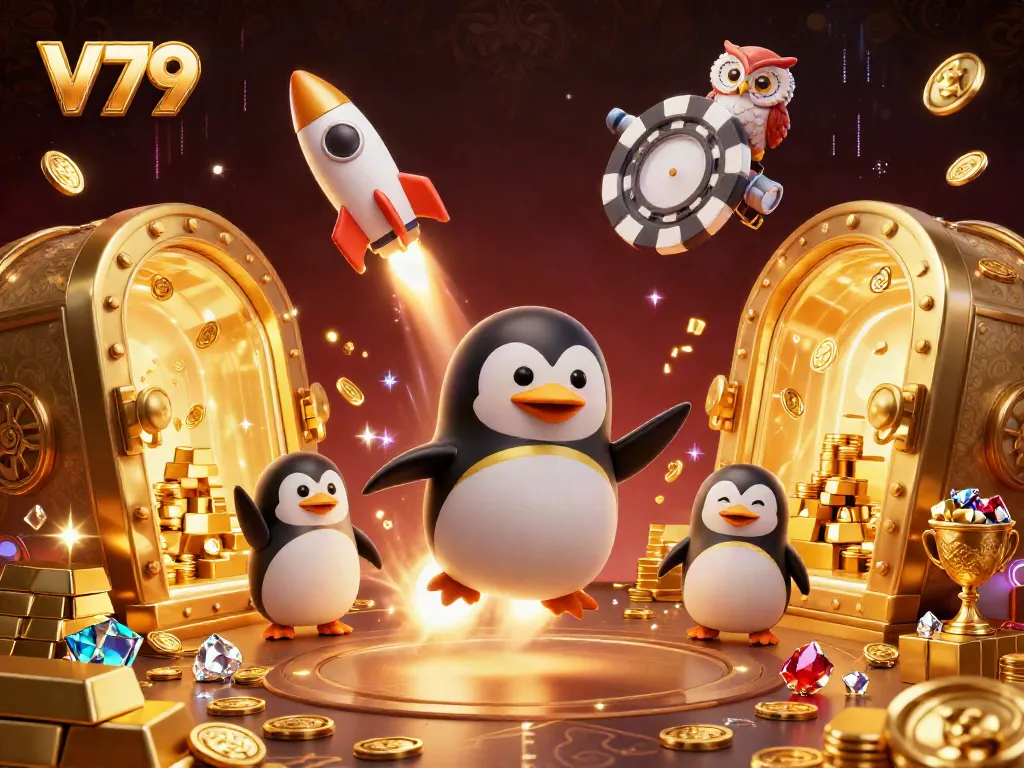 Khám phá không gian casino 3D độc đáo của V79 với đá quý và ánh sáng lung linh.